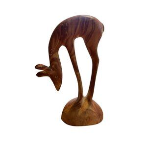 Yellowstone Park‎ Pine Scented Pottery Deer Figurine  Souvenir VTG